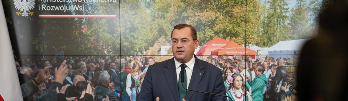 Minister Stefan Krajewski ogłosił wsparcie dla rolników